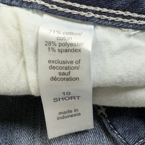 Maurices Dark Wash Low Rise Bootcut Jeans Sz 10 Short Western Embroidered Rodeo - Picture 8 of 10